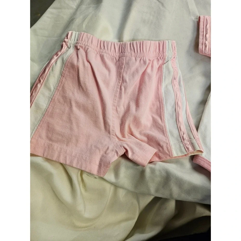 Vintage MLB Chicago White Sox Baby Girl Bodysuit and Shorts Set Pink White 12M